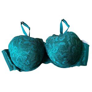 Auden Size 46D Full Coverage Bra 4 6D Padded Underwire Teal Blue Green NEW NWT